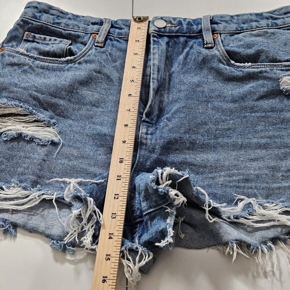 BLANKNYC Womens Short 32 Blue The Barrow High Rise Vintage Look Distressed Beach - Picture 6 of 15